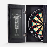EastPoint Sports Cambridge Bristle Dartboard & Cabinet Set in Black - Complete Competition Dart Set