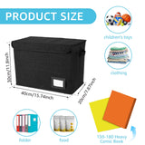 Comic Book Storage Box 150-180 Comics Foldable Organizer Bin Black