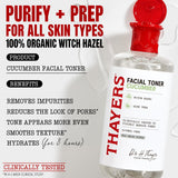 Thayers Witch Hazel Facial Toner Cucumber Aloe Vera 355ml - Alcohol-Free & All Skin Types