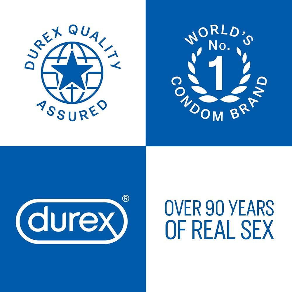 Durex Thin Feel Extra Lube Condoms 36 Pack - Silicone Lubricated - Regular Fit