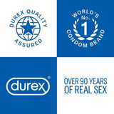 Durex Thin Feel Extra Lube Condoms 36 Pack - Silicone Lubricated - Regular Fit