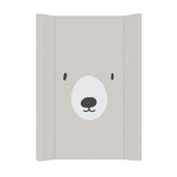 Baby Changing Mat Wedge Bear 50x70cm Waterproof Pad in Grey/White