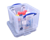 Really Useful Box 35L Clear Plastic Storage Box with Secure Lid