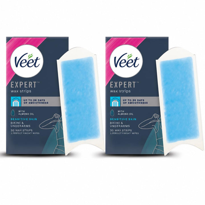 Veet Expert Bikini Cold Wax Strips Sensitive Skin 60 Strips