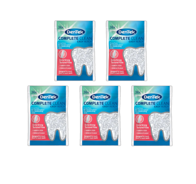 DenTek Complete Clean Floss Picks, Easy Reach Dental Floss (180 count)