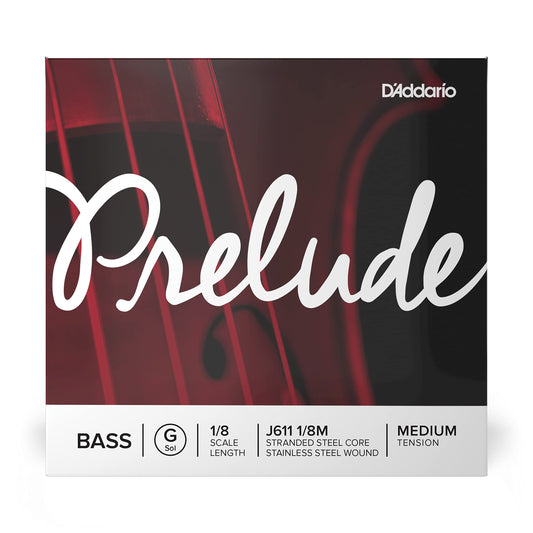 D'Addario Prelude Bass Single G String 1/8 Scale Medium Tension