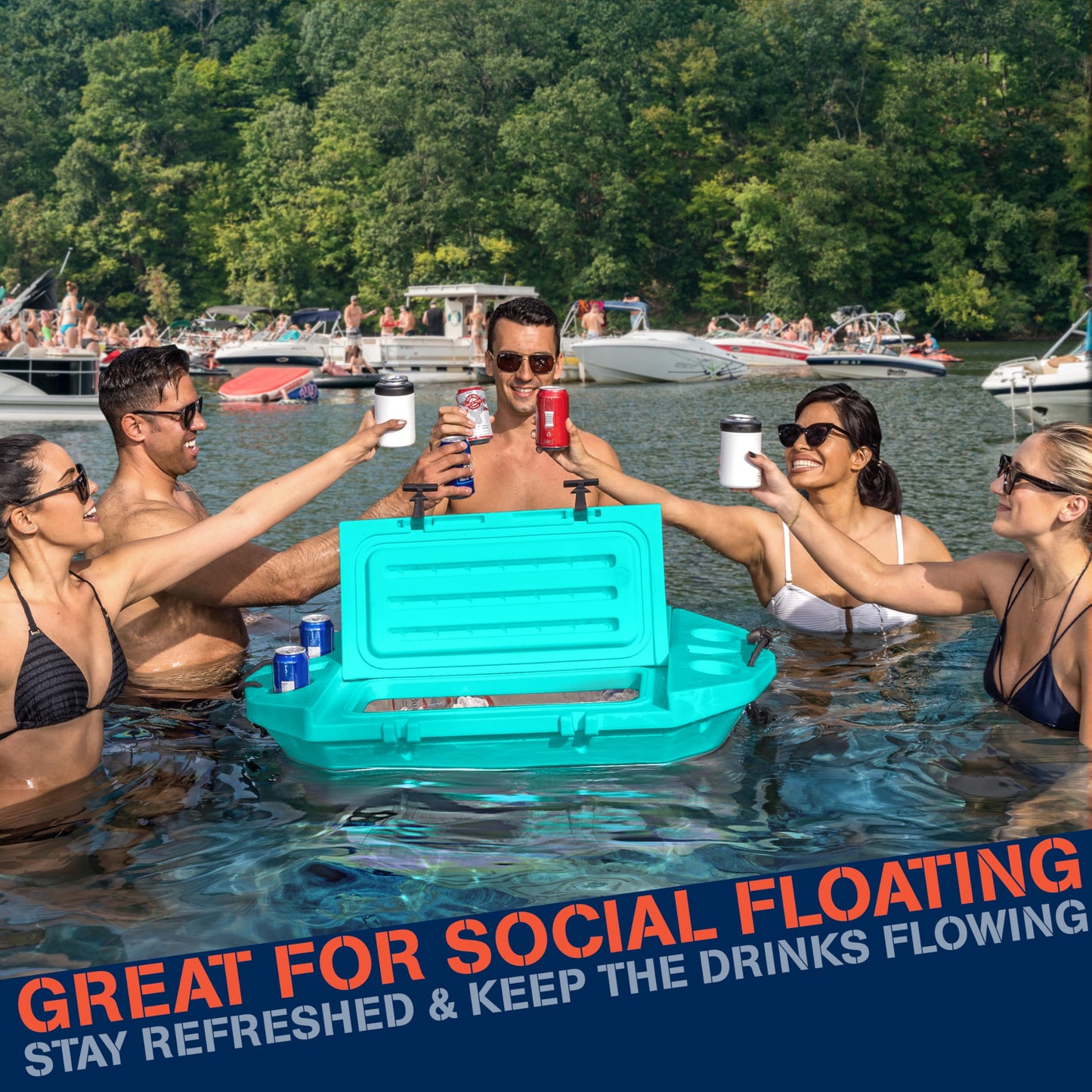 GoSports Cuddy 40QT Floating Cooler & Dry Storage Vessel