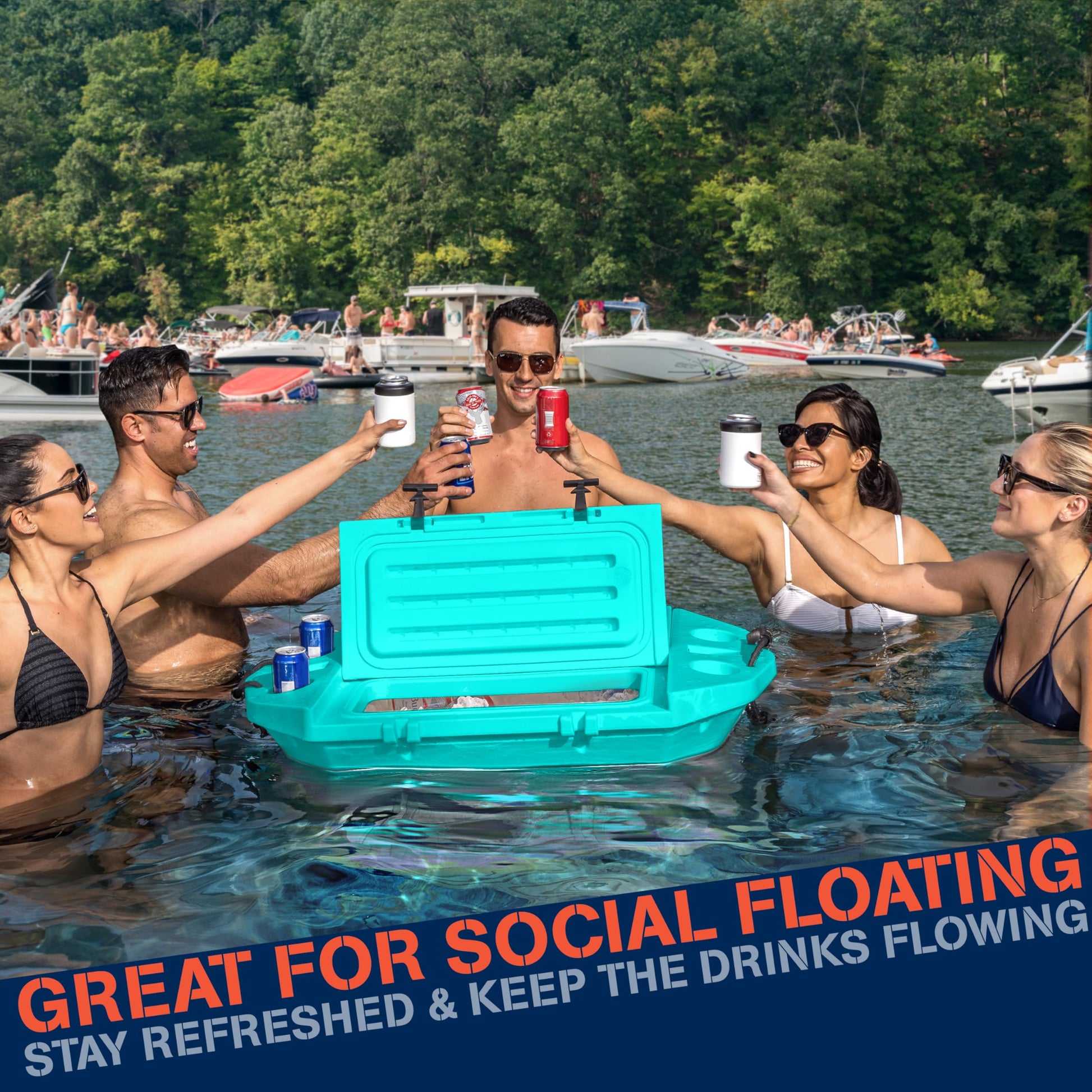 GoSports Cuddy 40QT Floating Cooler & Dry Storage Vessel