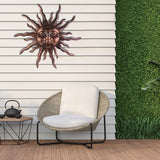 Large Metal Sun Wall Art Decor- 30 inches Sun Wall Hanging Bronze Decoration for Indoor Outdoor