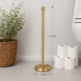 Gold Toilet Paper Holder Stand with Reserve for 4 Rolls
