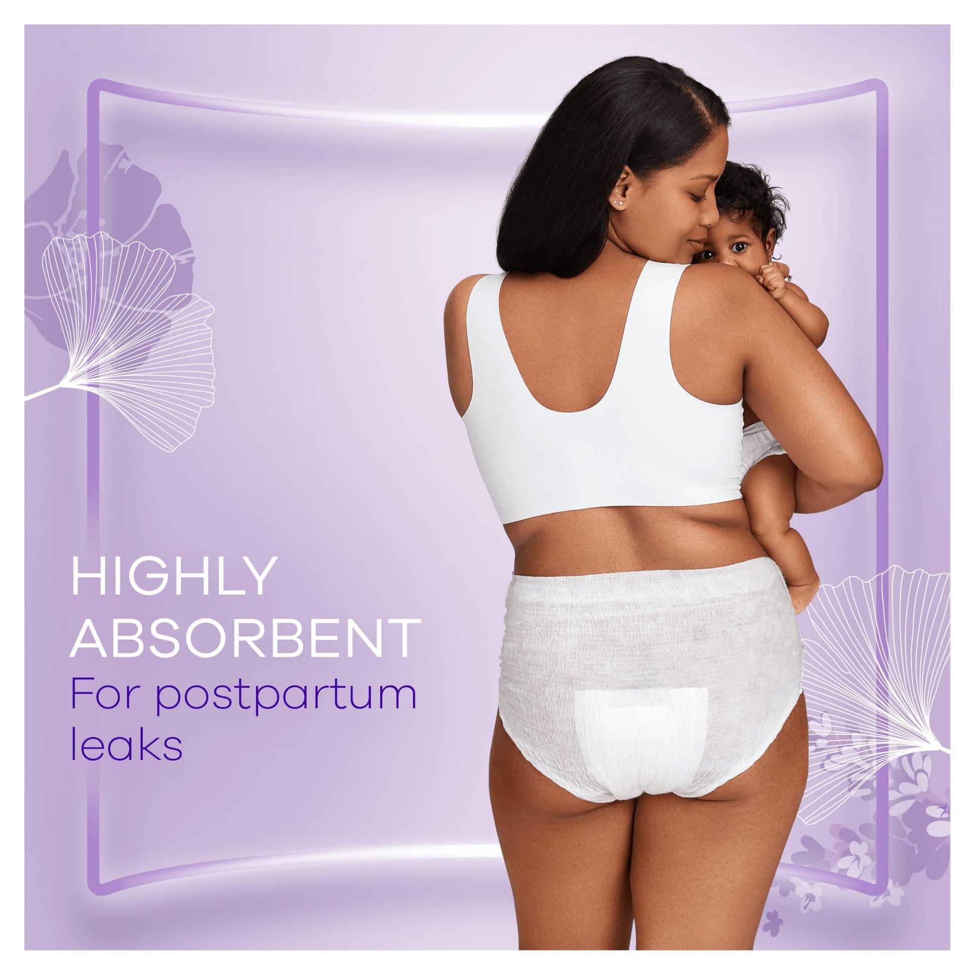 Always Discreet Postpartum Panties Size L Pack of 16 Highly Absorbent & High Waisted