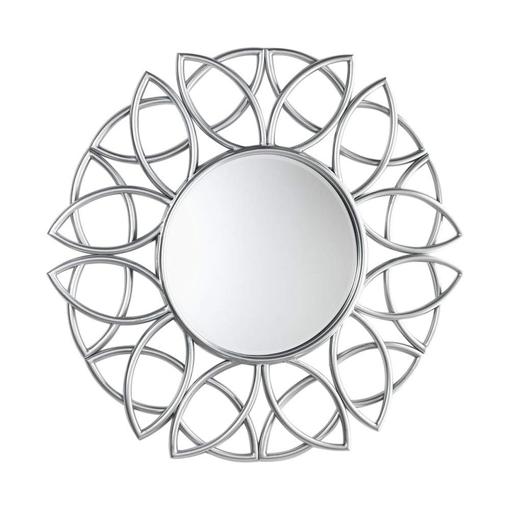 Oaks Lighting Antique Chrome Mirror Floor Lamp 900mm