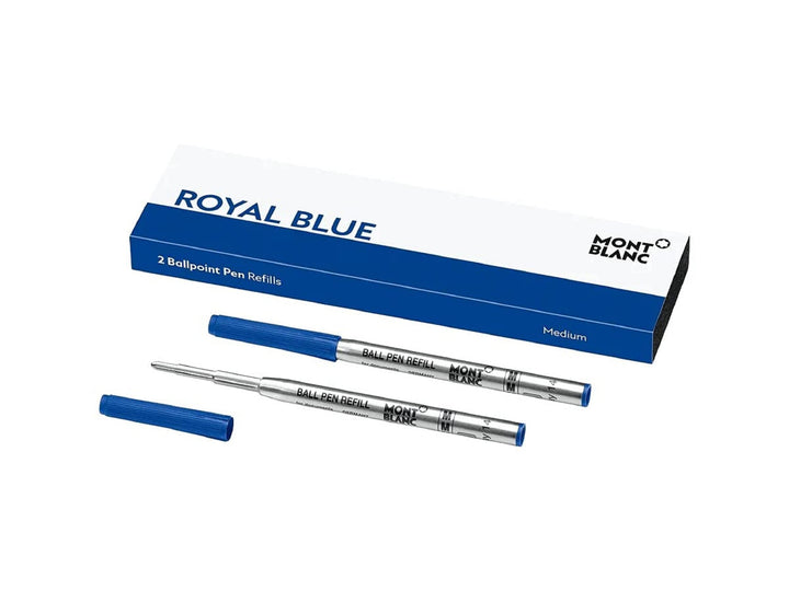 Montblanc Royal Blue Ballpoint Refill M Twin Pack