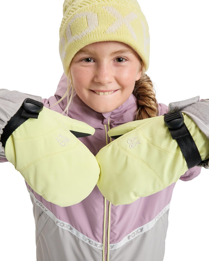 Roxy Jetty Girl Solid Mitt Yellow S - Ski Gloves
