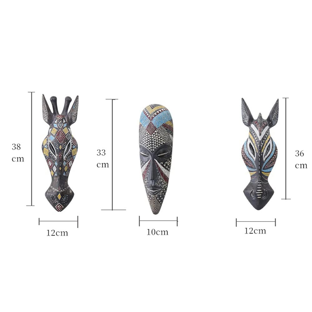 African Tribal Wall Mask Hand Carved Sculpture Art Decor