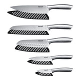 hecef Premium Kitchen Knife Set of 5 - Chef, Bread, Santoku & Paring Knifes