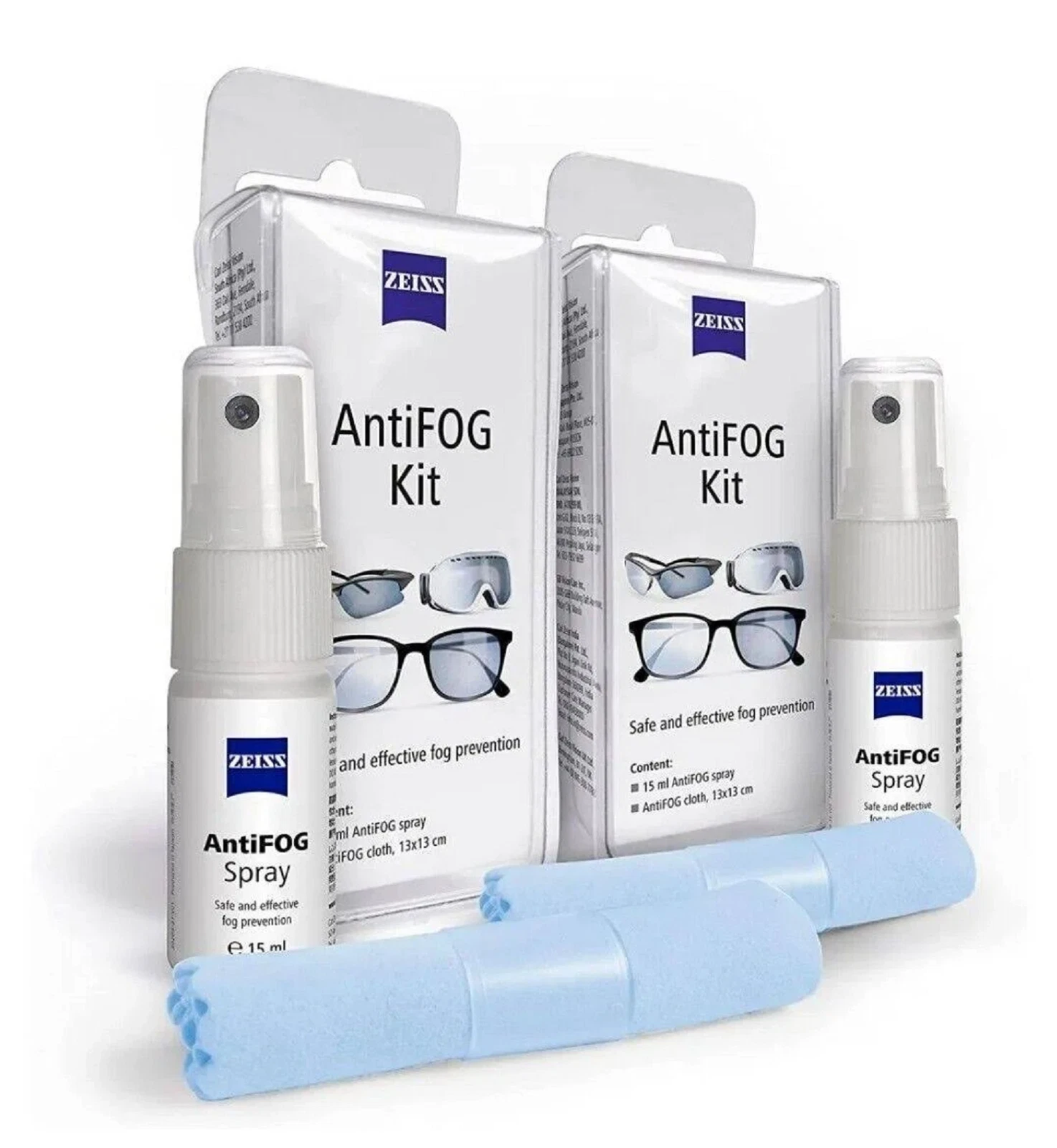 ZEISS Anti Fog Kit De-Misting Treatment for Glasses (Twin Pack)