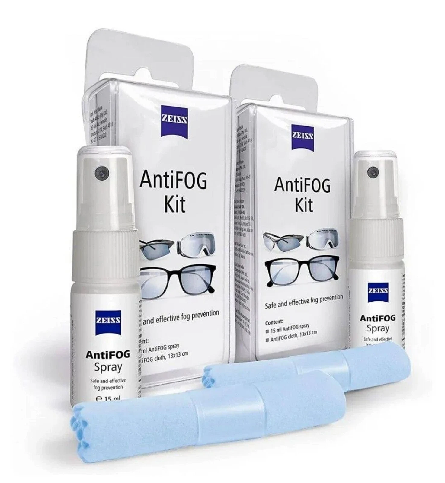 ZEISS Anti Fog Kit De-Misting Treatment for Glasses (Twin Pack)