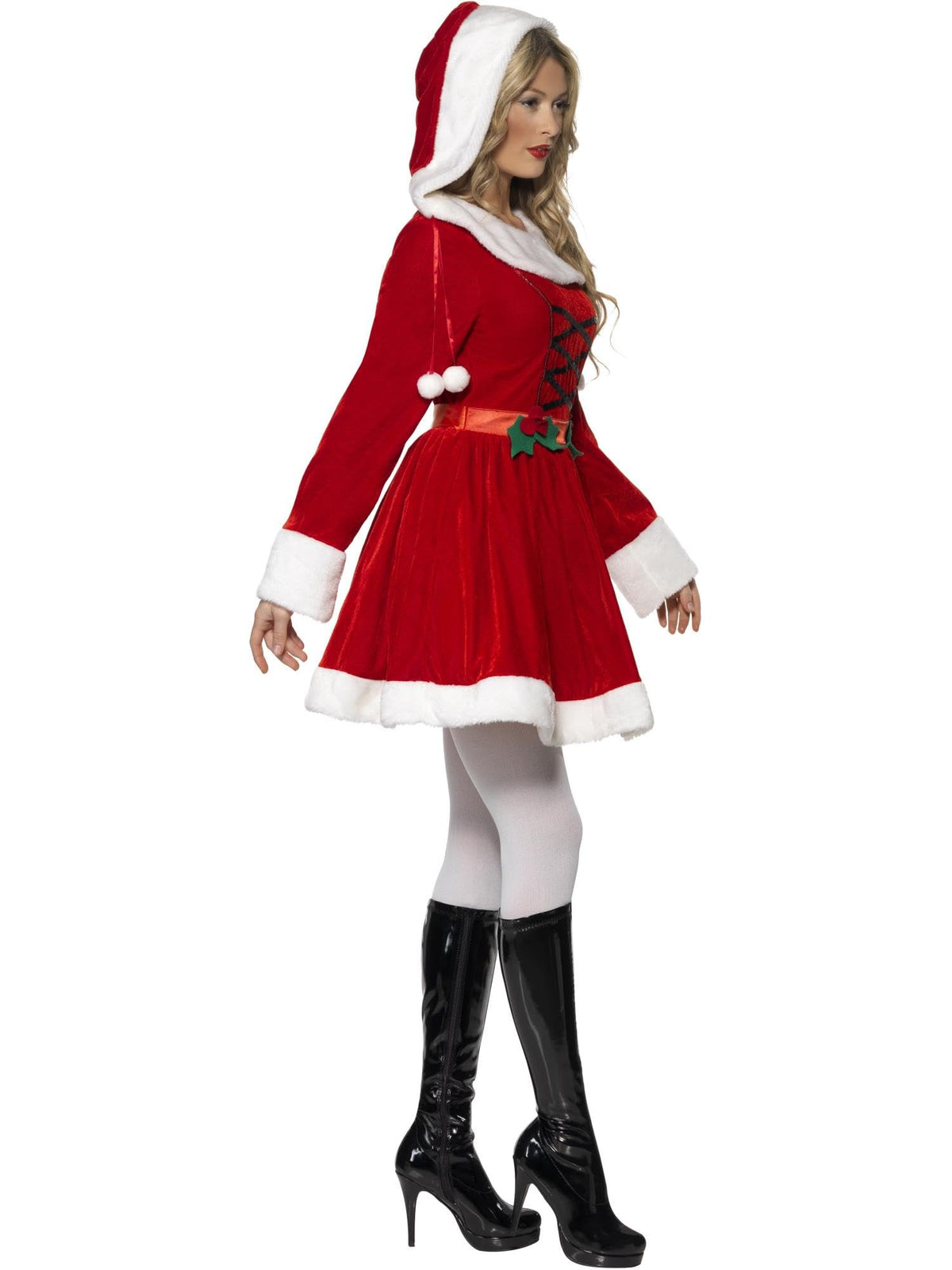 Smiffys Miss Santa Costume Red Dress Women's Size 8-10