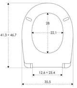 King Seat Slow Close Toilet Seat in White - Premium Italian Comfort