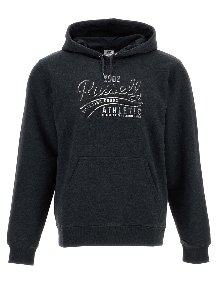 Russell Athletic Kids Pullover Hoody Sweatshirt Winter Charcoal Marl