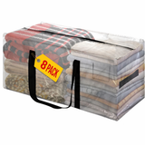 8 Pack 90L Heavy Duty Moving Bags/Storage Totes, Water-Resistant Packing Bags - 74 x 36cm