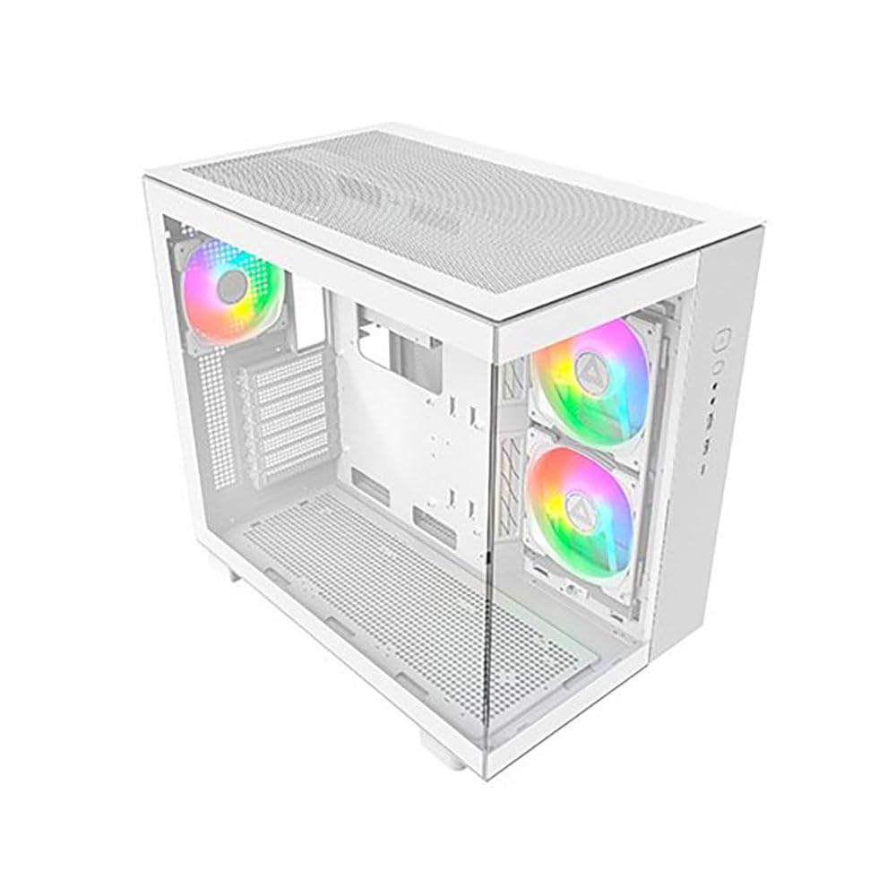 MONTECH King 65 PRO ATX Mid Tower Gaming PC Case - White with Transparent Side 