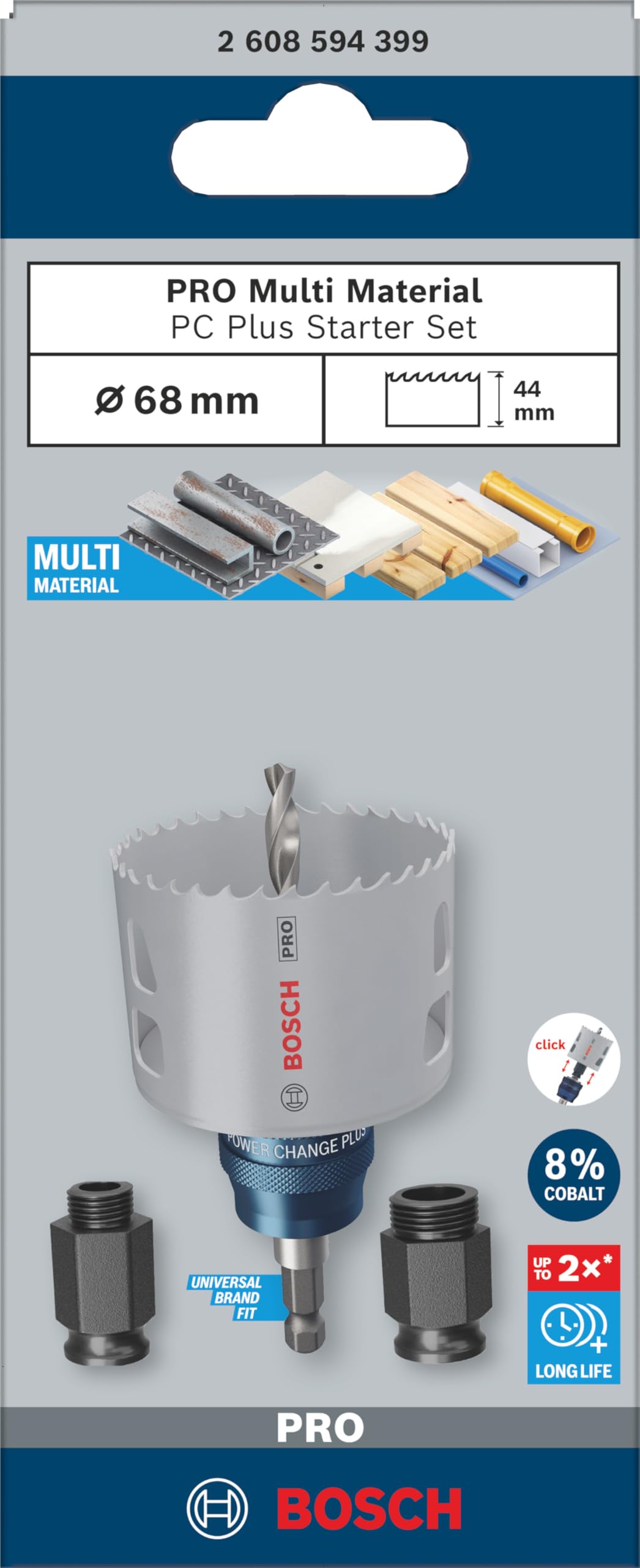 Bosch 5X PRO Multi Material Power Change Plus Starter Set Hole Saw Kit