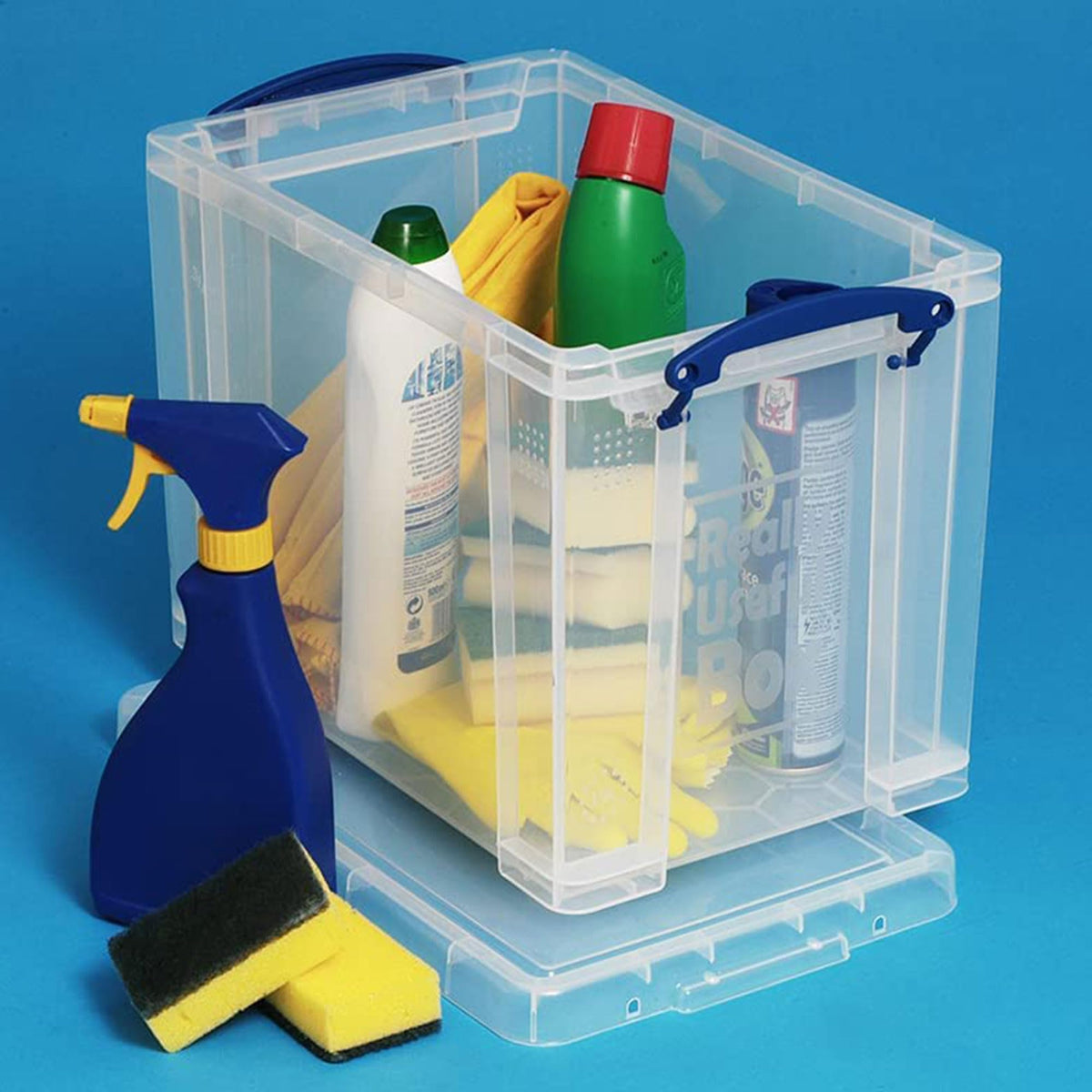 Really Useful Box 19 Litre Clear Plastic Storage Box with Locking Lid
