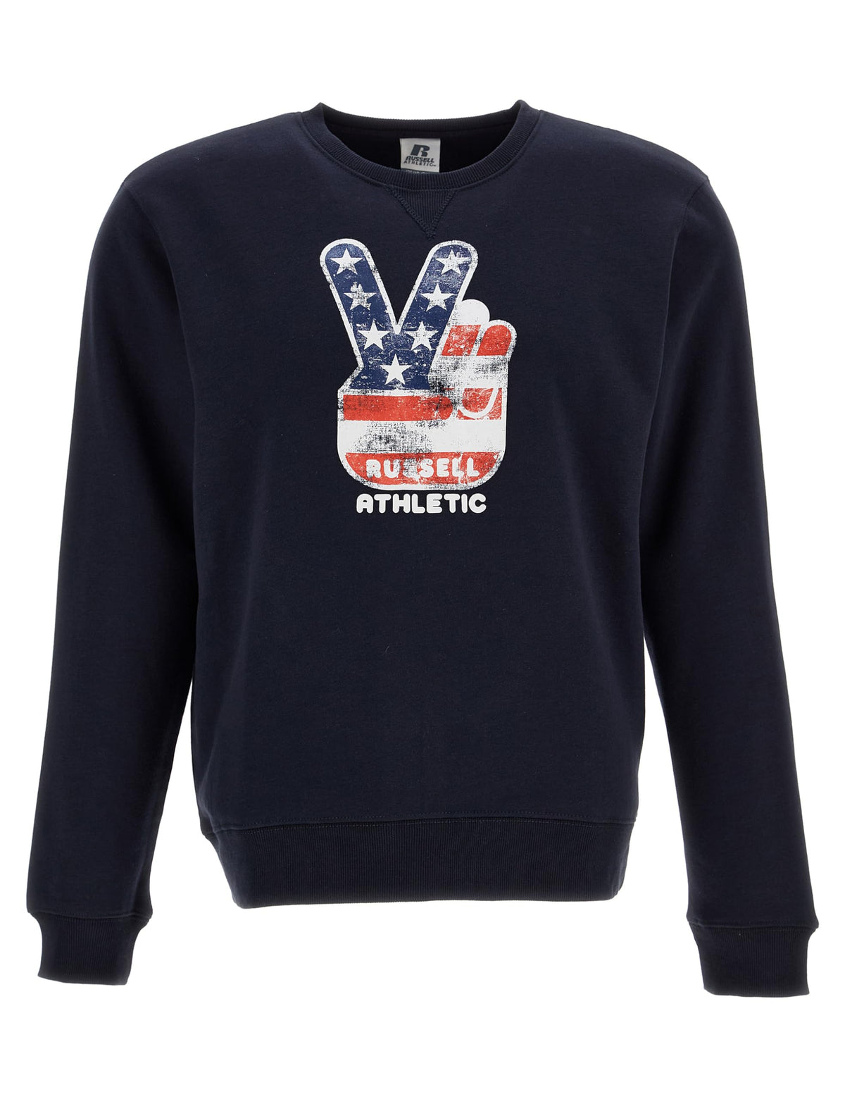 Russell Athletic Kids Hooded Sweatshirt Marine Crew Neck