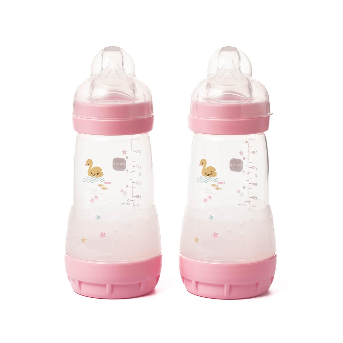 MAM Easy Start Anti-Colic Baby Bottles 2 Pack 260ml - Pink