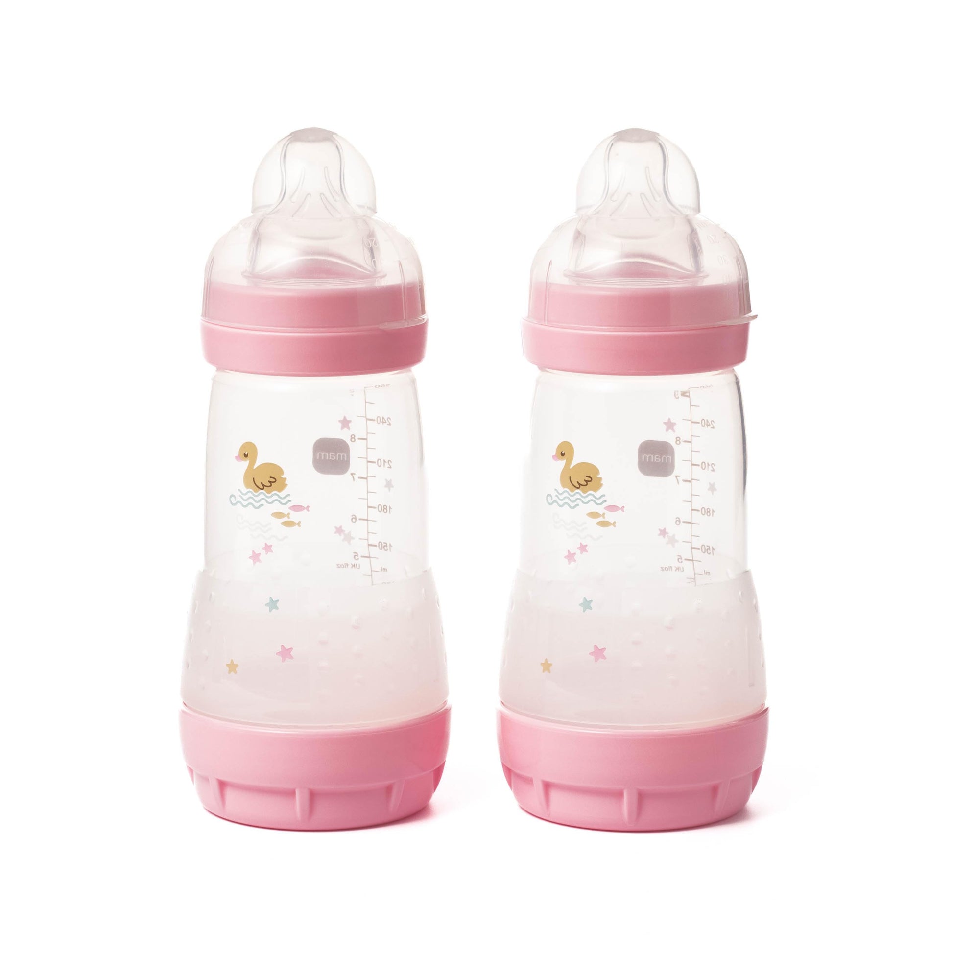 MAM Easy Start Anti-Colic Baby Bottles 2 Pack 260ml - Pink