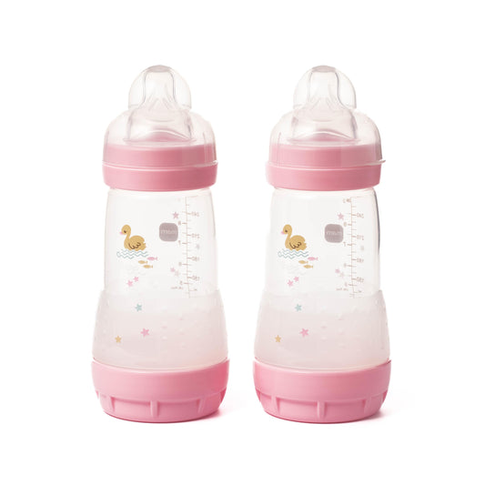 MAM Easy Start Anti-Colic Baby Bottles 2 Pack 260ml - Pink