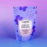 I LOVE Signature Violet Dreams Scented Bath Salts 500g - All Natural Ingredients