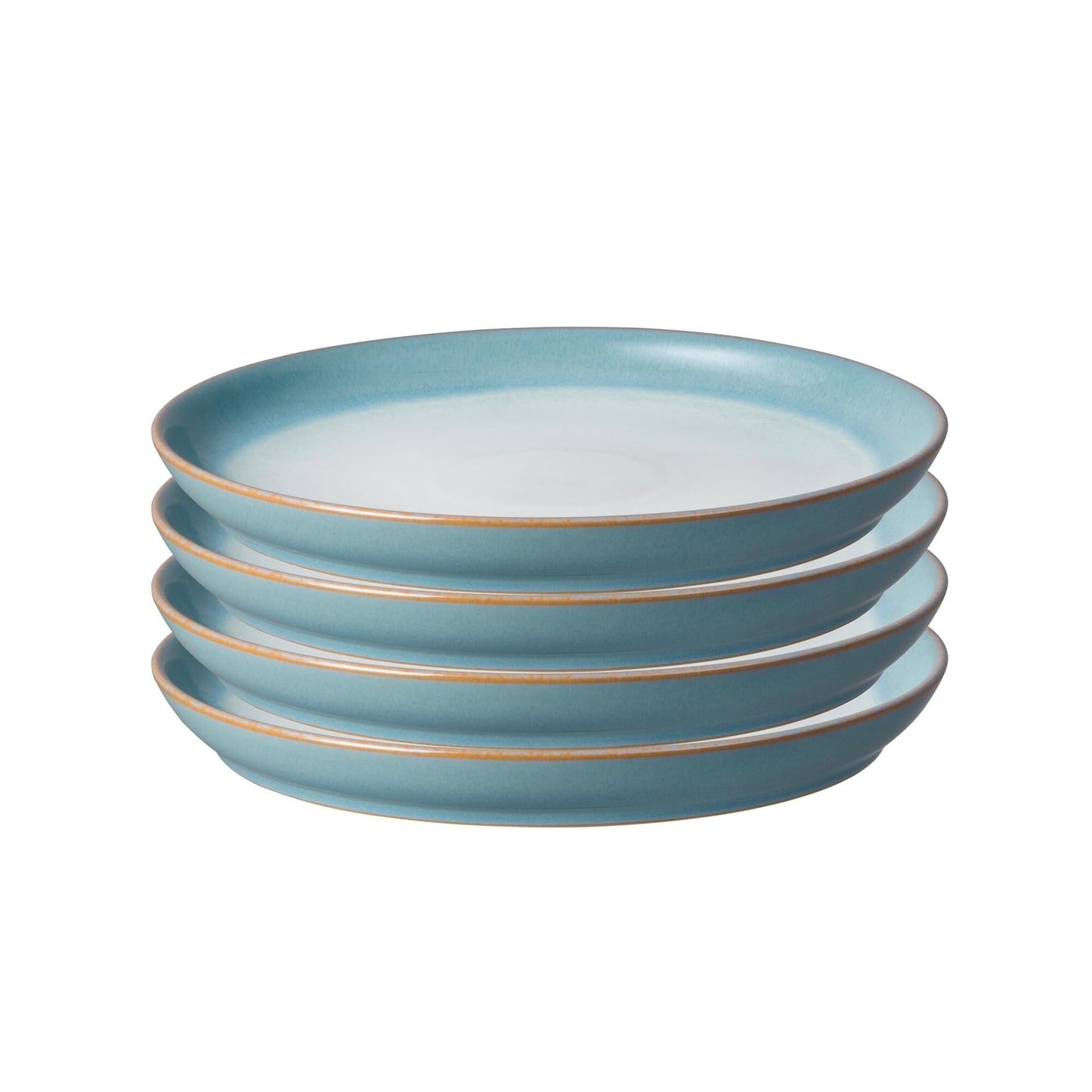 Denby Azure Haze Blue Coupe Medium Plates Set of 4
