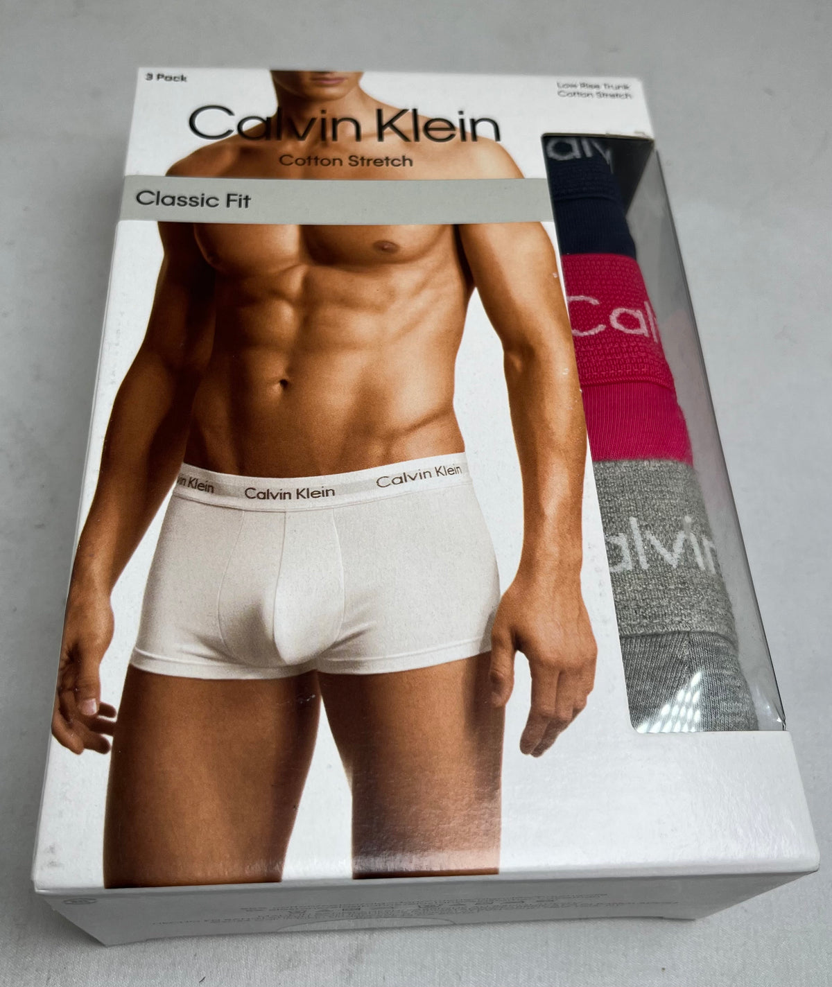 Calvin Klein Men's 3 Pack Low Rise Trunks - Cotton Stretch