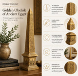 Design Toscano Golden Obelisk of Ancient Egypt Statue 67.5cm