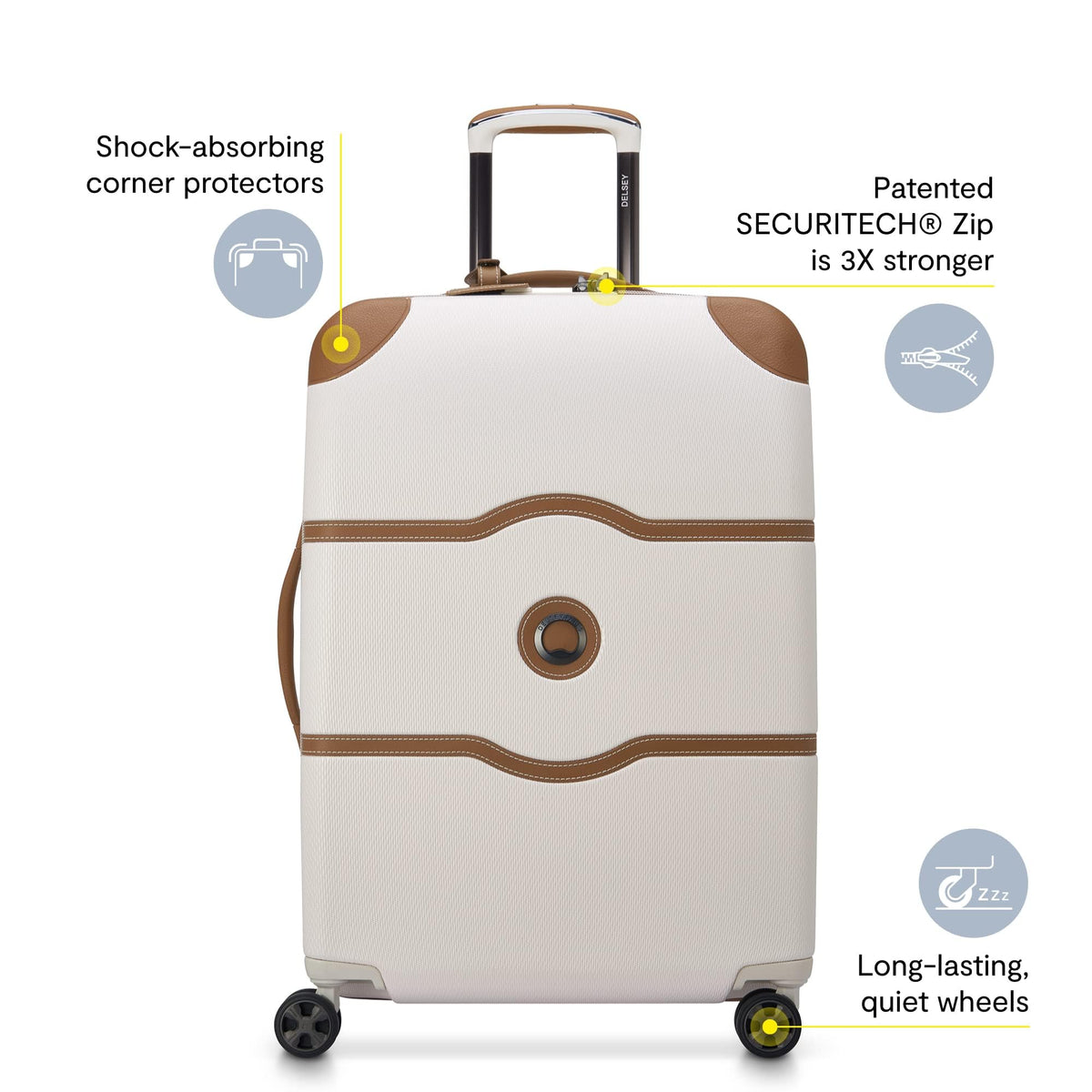 Delsey Paris Chatelet 21 Inch Hardside Spinner Carry-On Luggage