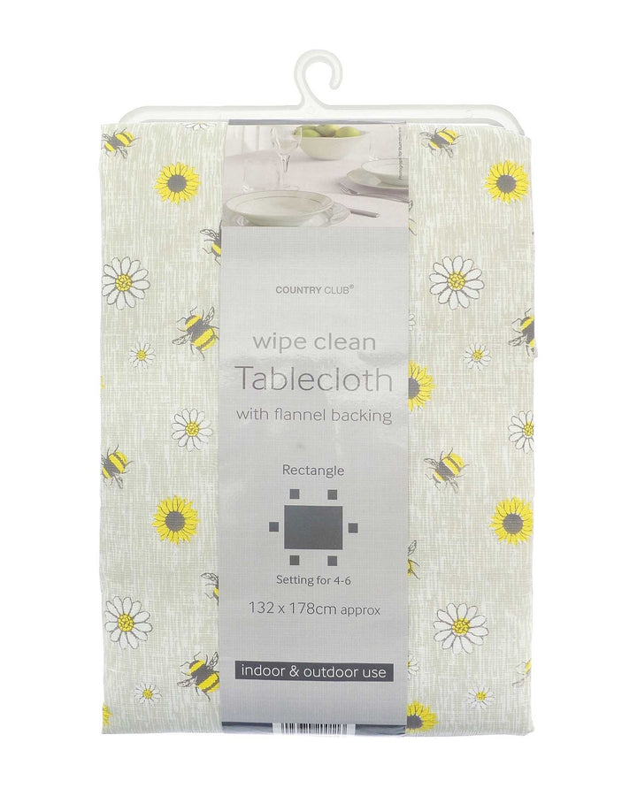 COUNTRY CLUB Busy Bee Wipe Clean Tablecloth 132x178cm