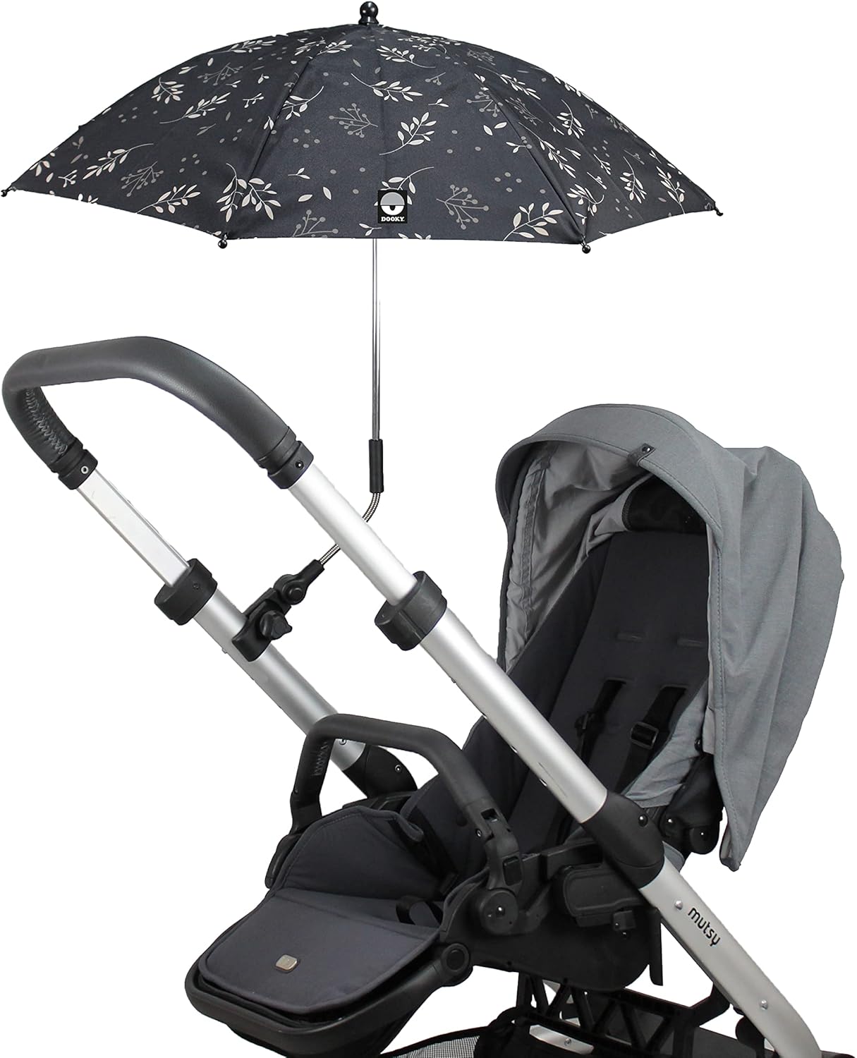 Dooky Parasol for Pram Stroller 76cm UPF 50+ UV Protection Black