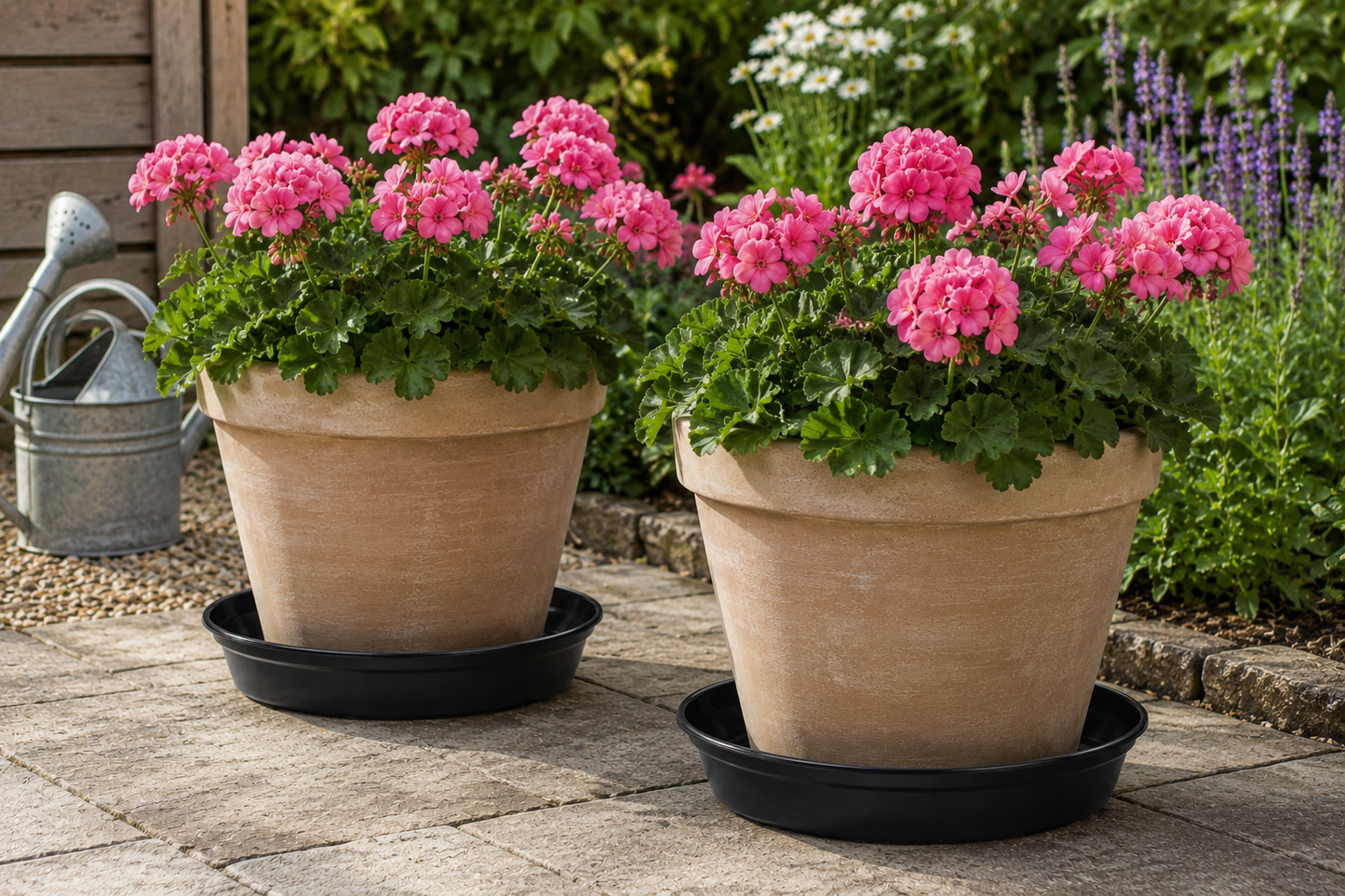 Stewart 30 x 5 cm Flower Pot Saucer Durable & Strong in Black - 2Pack