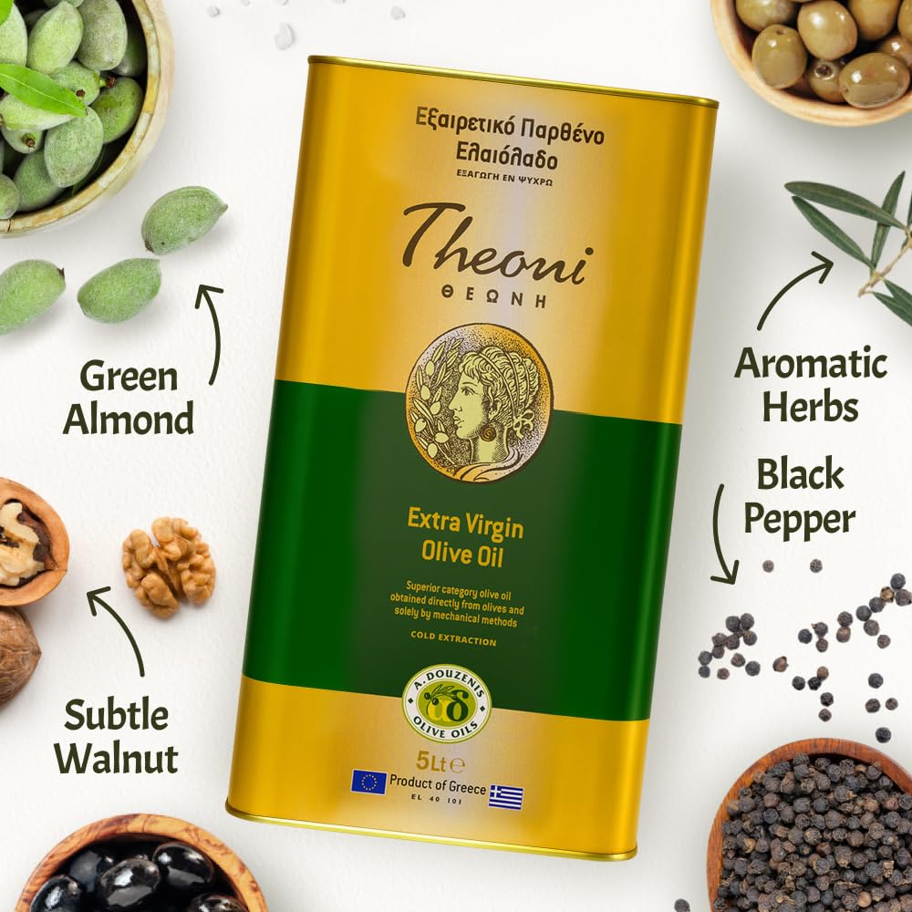 Theoni Extra Virgin Olive Oil Cold Pressed Greek 5 Litre