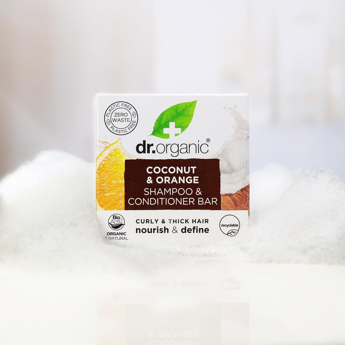 Dr Organic Coconut & Orange Shampoo Bar 75g | Natural Curly Hair