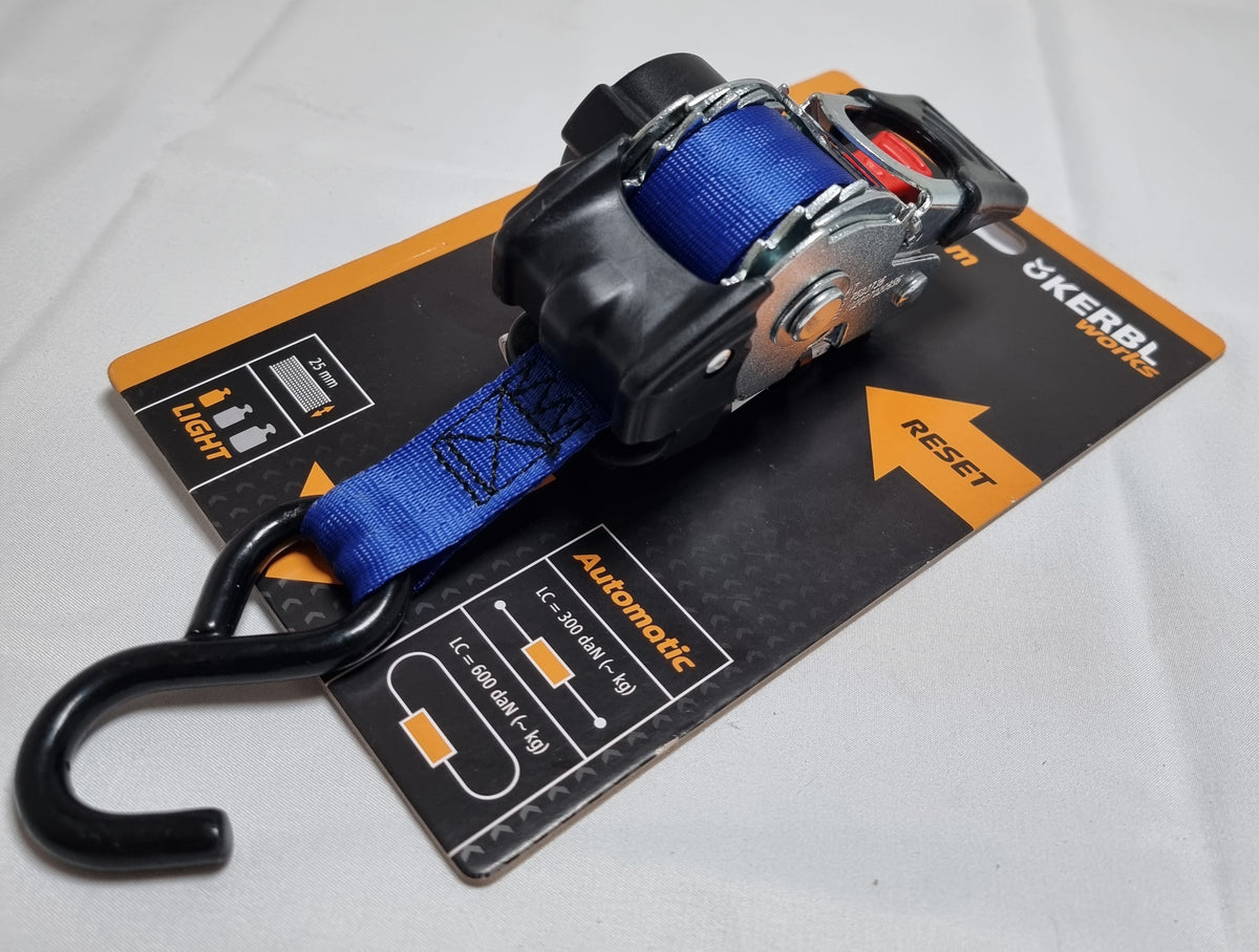 Kerbl Automatic Lashing Strap with Winding Function 1.8m, 25mm up-to 600kg x10 Pack