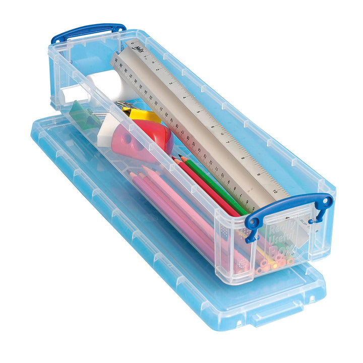 Really Useful Box 1.5 Litre Clear Plastic Storage Container with Clip Handles