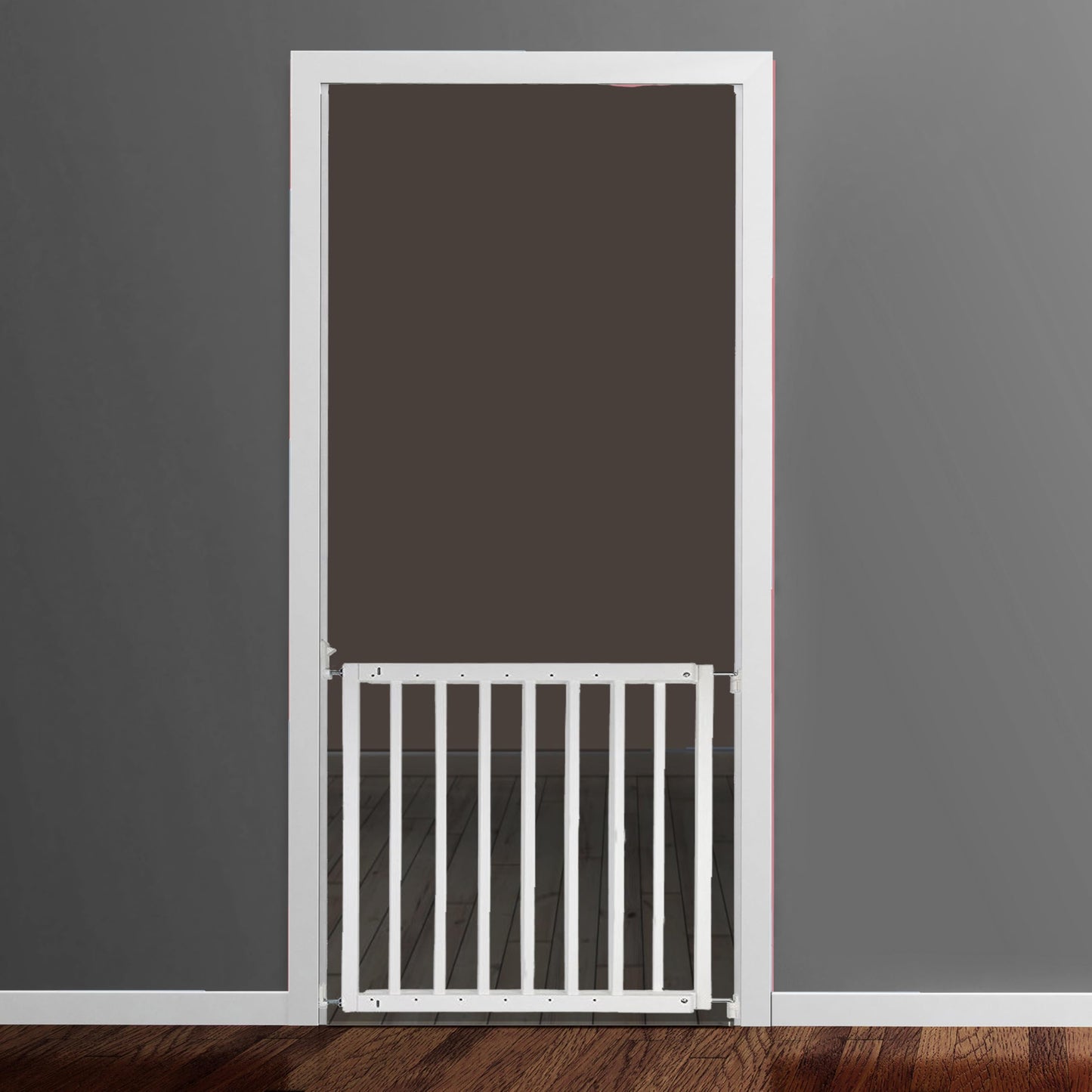 Safetots Chunky Wooden Screw Fit Stair Gate White 63.5-105.5cm