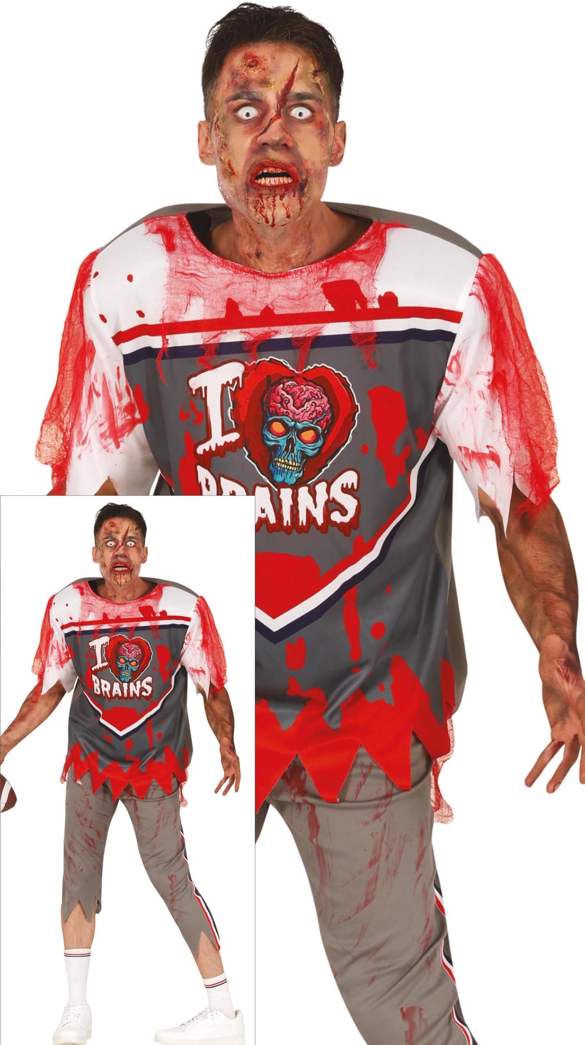 FIESTAS GUIRCA Zombie Quarterback Fancy Dress Costume Men Size L