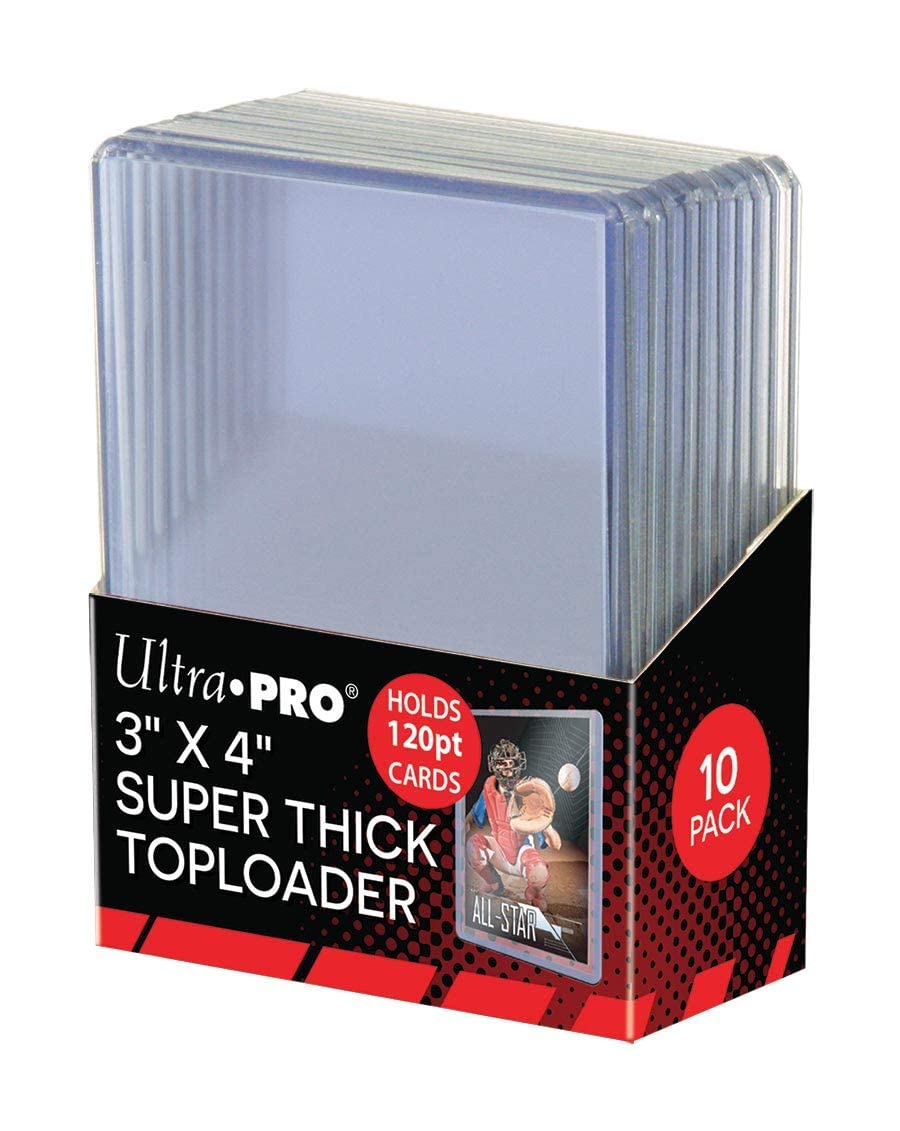 Ultra Pro 120PT Super Thick Clear Toploaders 3x4 - 10 Pack for Trading Cards