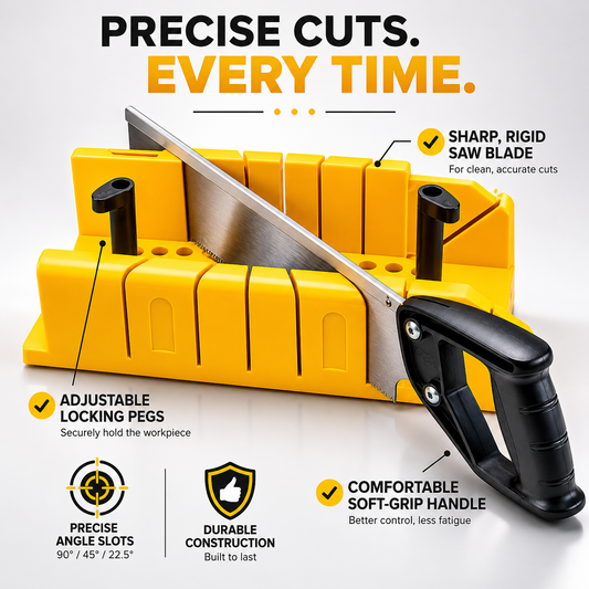Stanley Clamping Mitre Box & Tenon Saw STA120600 Durable Precision Cutting Tool