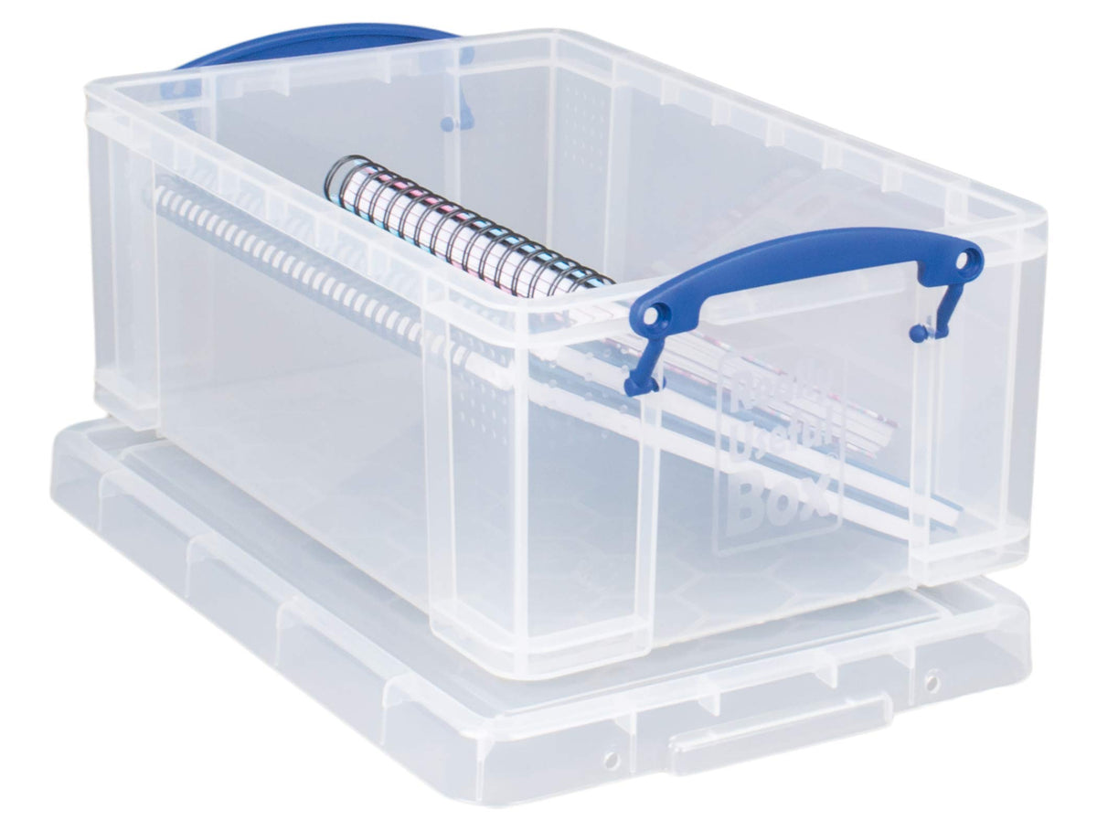 Really Useful Box 9 Litre Clear Plastic Storage Box with Lid
